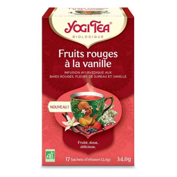 Yogi Tea fruits rouges a la vanille 17 sachets