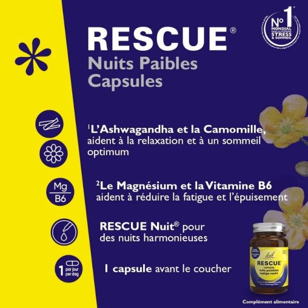 Bach Rescue nuits paisibles 30 capsules