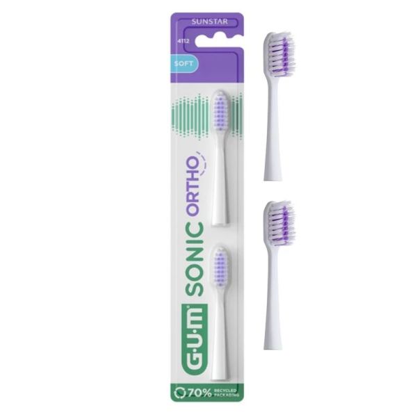Gum Sonic Ortho têtes de brosse à dents électrique soft Recharge 4112
