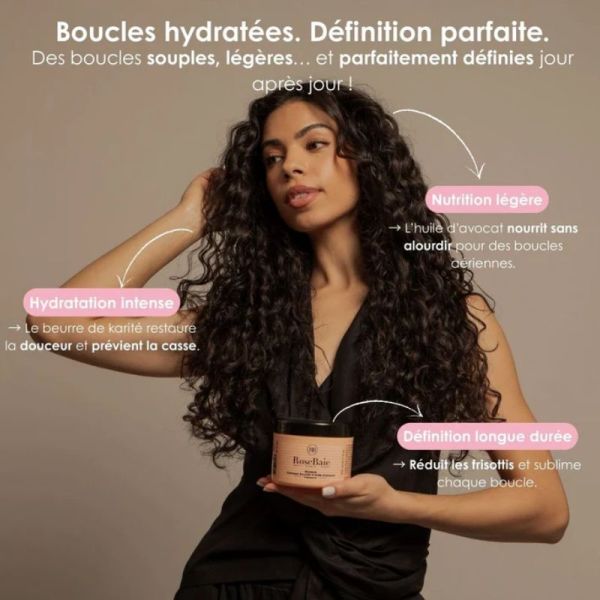 RoseBaie masque spécial cheveux bouclés hydratation & définition 500ml