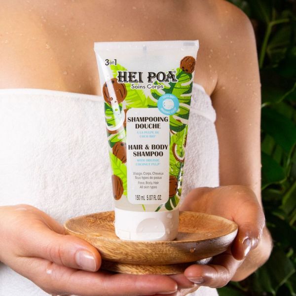 Hei Poa shampooing douche visage, corps & cheveux 150ml