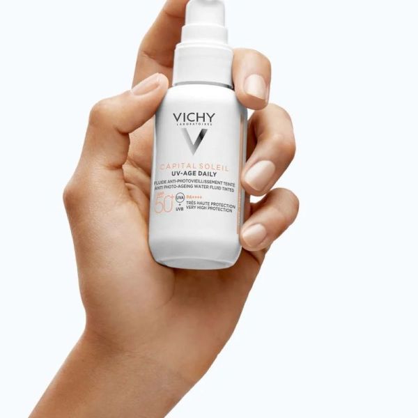 Vichy Capital Soleil UV Age Daily Teinté SPF50 Fluide Anti-Photo vieillissement Teinté SPF50+ 40ml
