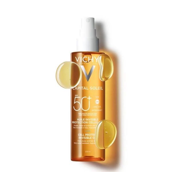 Vichy Capital Soleil huile invisible protection cellulaire SPF50+ 200ml