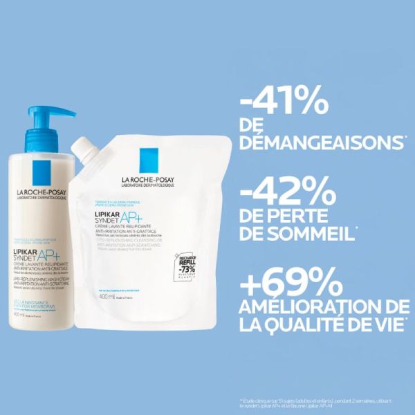 Roche Posay Lipikar Syndet AP+ recharge crème lavante relipidante 400ml