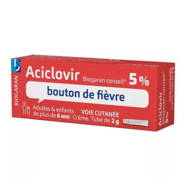 Biogaran Aciclovir  5% crème tube 2g