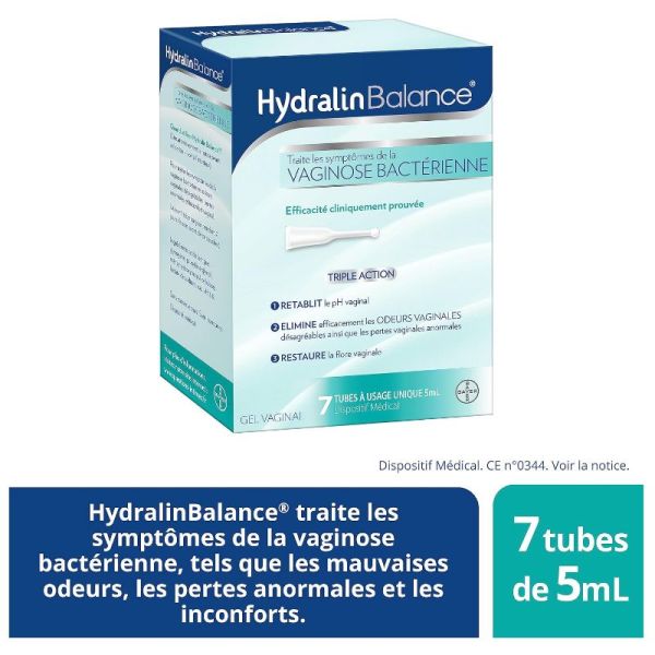 Hydralin Balance gel vaginal triple action 7 tubes x 5ml