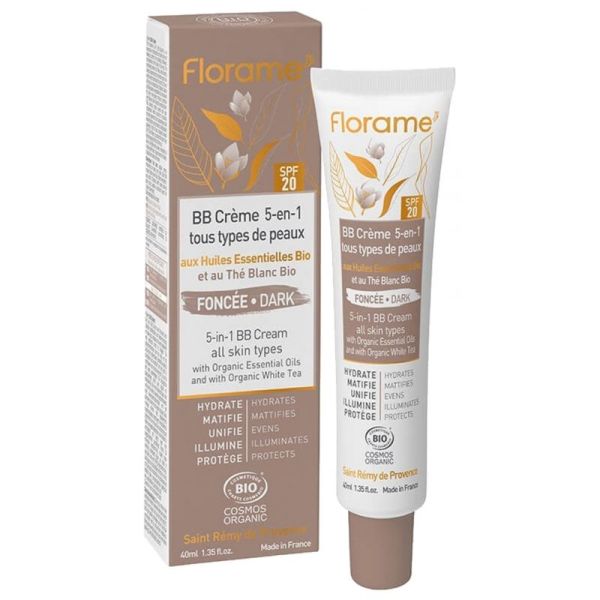 Florame BB Crème 5 en 1 teinte Foncée SPF20 Bio 40 ml