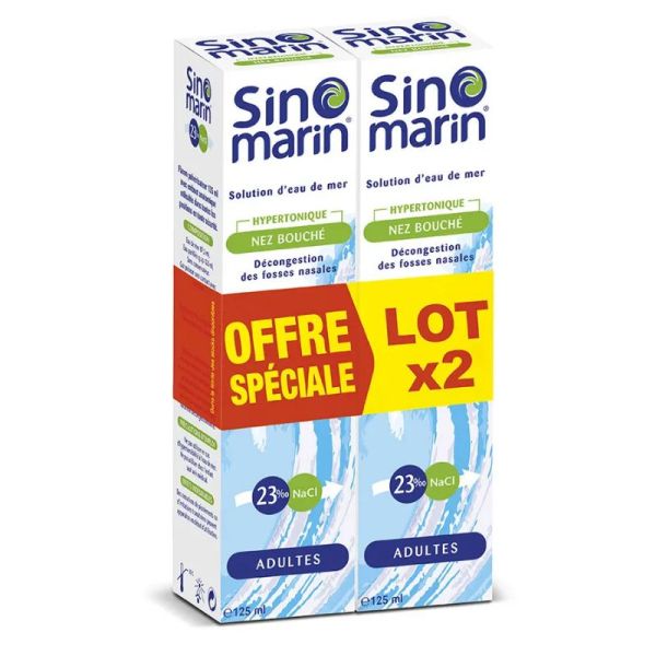Sinomarin Spray nasal hypertonique nez bouché 2x125ml