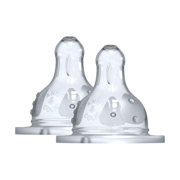 Dodie 2 tétines rondes 3 vitesses anti-colique débit lent 0-6 mois