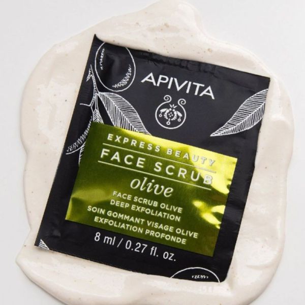 Apivita express beauty gommage visage exfoliation profonde à l'olive 2x8ml