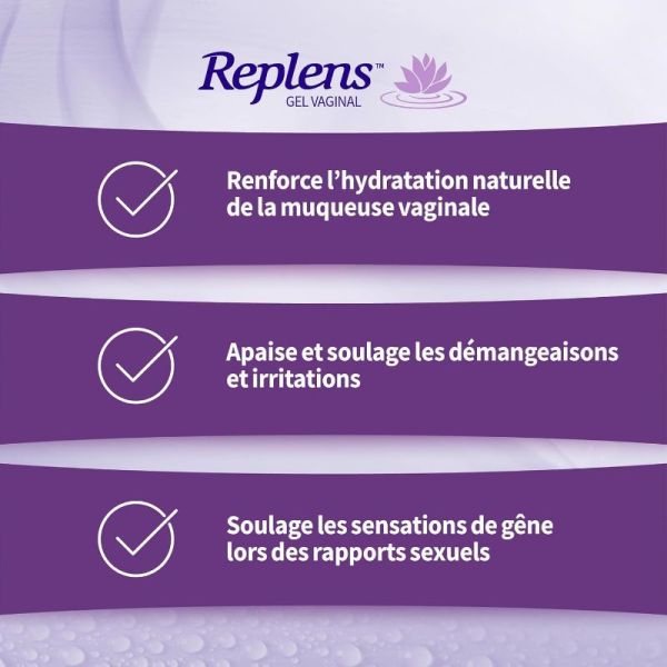 Replens gel vaginal sans hormones 35g