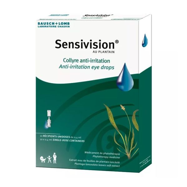 Bausch+Lomb Sensivision au Plantain Collyre anti-irritation 10 unidoses