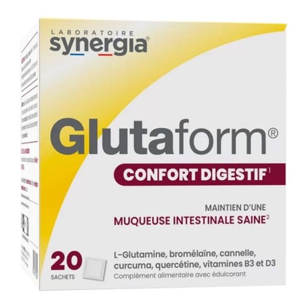 Synergia Glutaform confort digestif  Pêche  20 Sachets