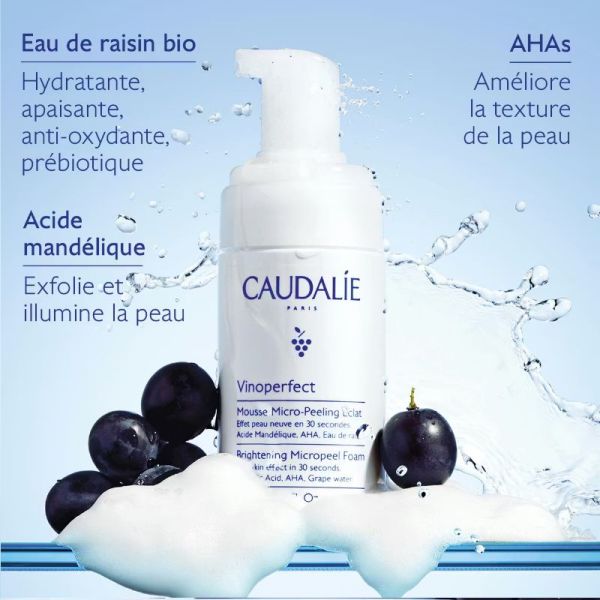 Caudalie Vinoperfect Mousse Micro-Peeling Éclat 100 ml