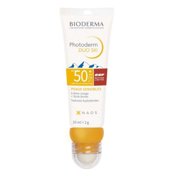 Bioderma Photoderm Duo Ski SPF50+ crème visage 20ml + stick lèvres 2g