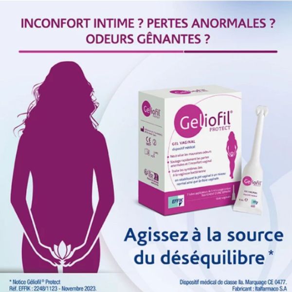 Geliofil Protect gel vaginal 7 unidoses 5ml