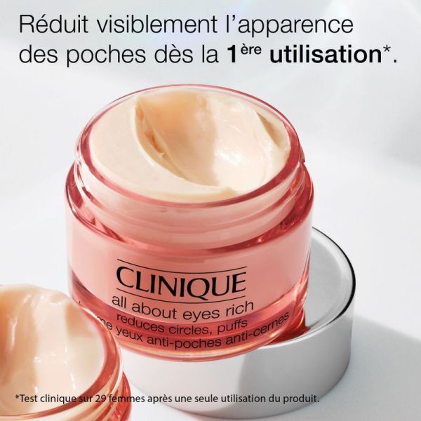 Clinique All About Eyes™ Riche baume yeux anti-poches anti-cernes 15ml