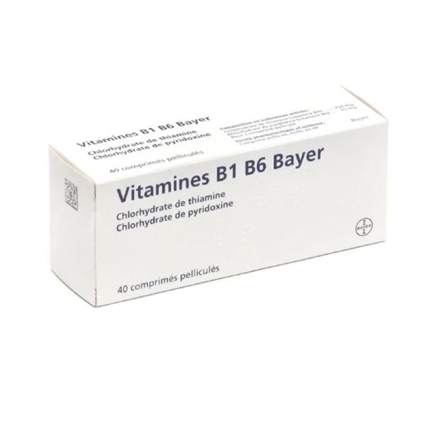 Bayer Vitamines B1 B6 40 comprimés