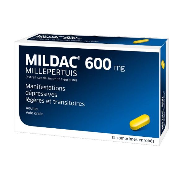 Mildac 600mg 15 comprimés enrobés
