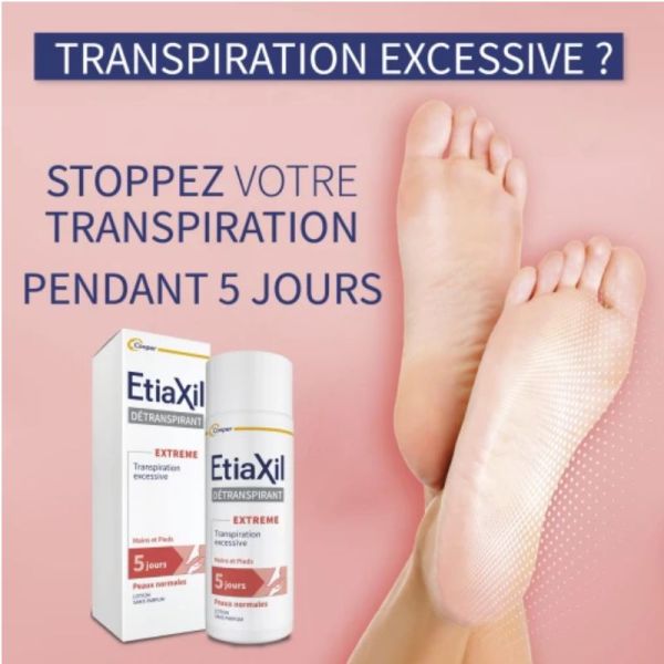 Etiaxil détranspirant extême pieds & mains peaux nomales 100ml