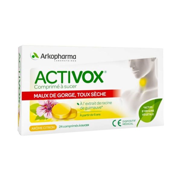 Activox citron 24 comprimés à sucer