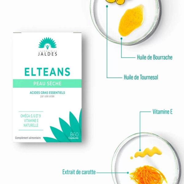 Jaldes Elteans Omega 3,6,9 peau sèche 60 capsules