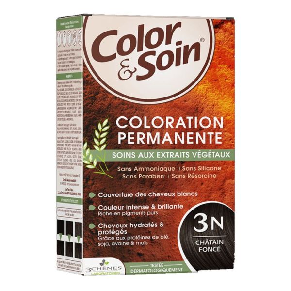 3 Chênes Color & Soin coloration permanente 3N châtain foncé