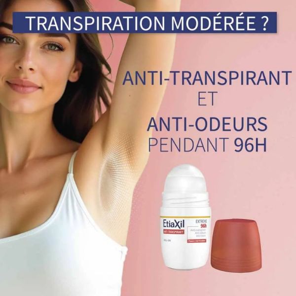 Etiaxil anti-transpirant extrême 96H roll-on 50ml