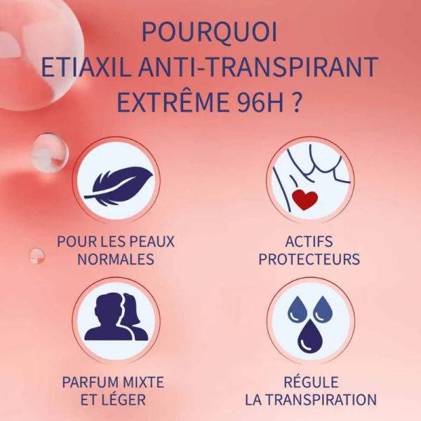 Etiaxil anti-transpirant extrême 96H roll-on 50ml