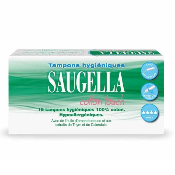 Saugella Cotton Touch Tampons Hygiéniques super 16 Tampons