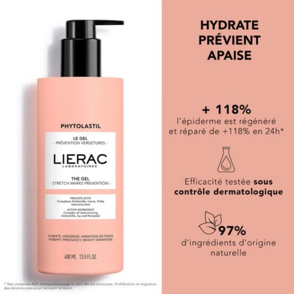 Lierac Phytolastil gel prévention des vergetures 400ml