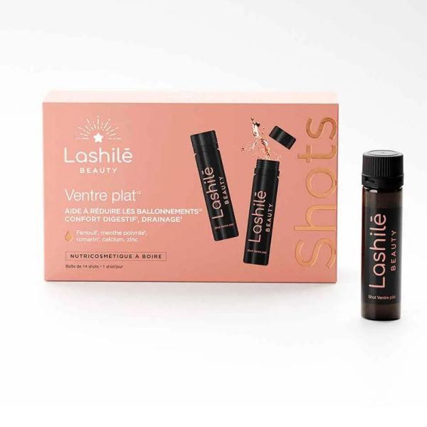 Lashilé Beauty Ventre plat réduit les ballonnements x14 shots X15ml
