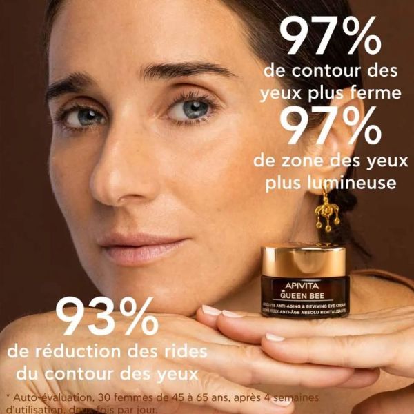 Apivita Queen Bee crème yeux anti-âge revitalisante 15ml