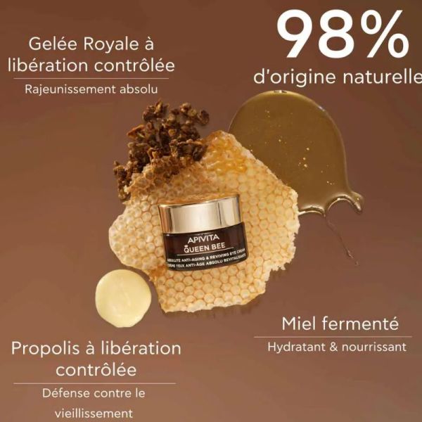 Apivita Queen Bee crème yeux anti-âge revitalisante 15ml