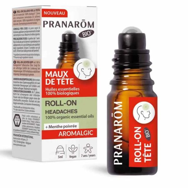 Pranarom Aromalgic maux de tête  Roll-On de 5ml