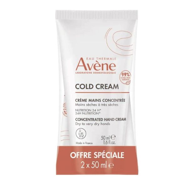 Avène Cold Cream crème mains concentrée 2x50ml