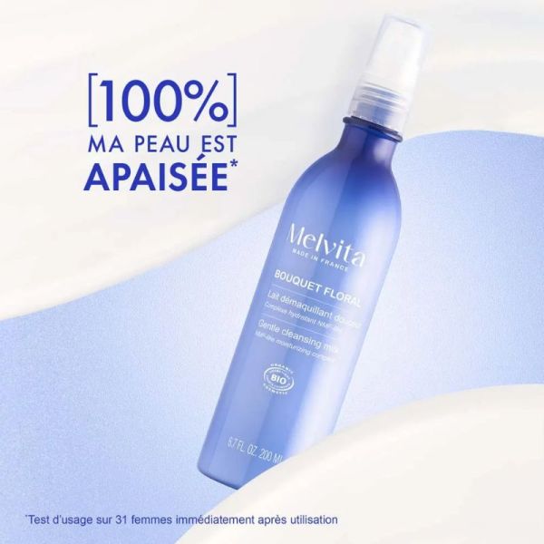 Melvita Bouquet floral détox lait démaquillant bio 200ml