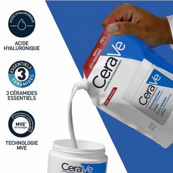Cerave Body éco-recharge baume hydratant peaux sèches a très sèches 454g