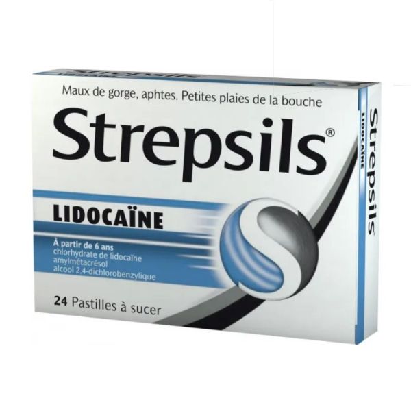 Strepsils lidocaïne 24 pastilles à sucer