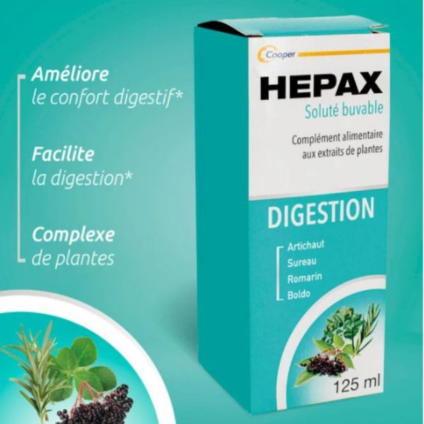 Hepax digestion solution buvable 125ml