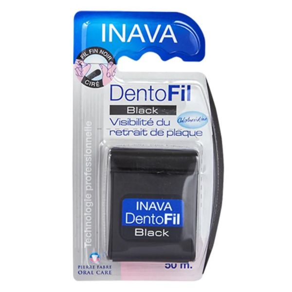 Inava dentofil black fil fin cire dentaire 50ml