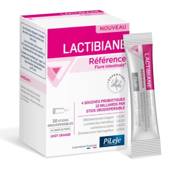 Pileje Lactibiane Référence 20 sticks orodispersibles