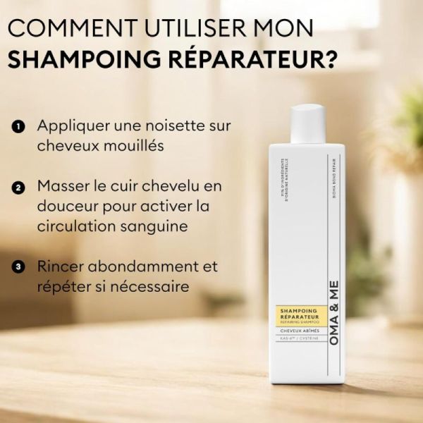 Oma & Me shampoing réparateur cheveux abîmés 250ml