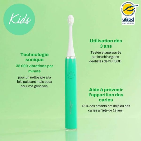 My Variations Kids Brosse à dents électrique enfant Verte