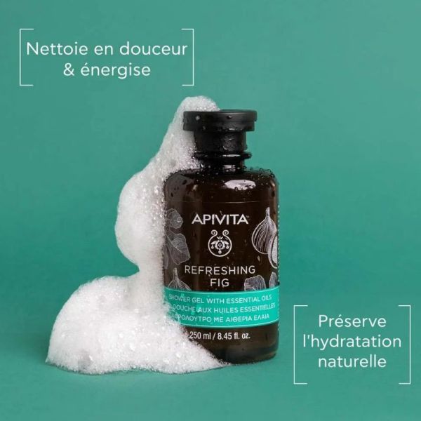 Apivita gel douche Refreshing Fig aux huiles essentielles 250ml