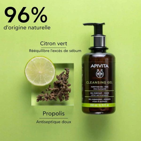 Apivita gel purifiant Cleansing gel pour le visage 200ml