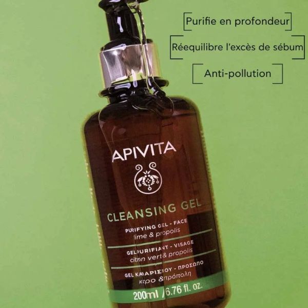 Apivita gel purifiant Cleansing gel pour le visage 200ml
