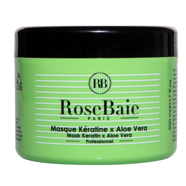 Rosebaie masque Aloe vera & kératine purification & hydratation 500ml