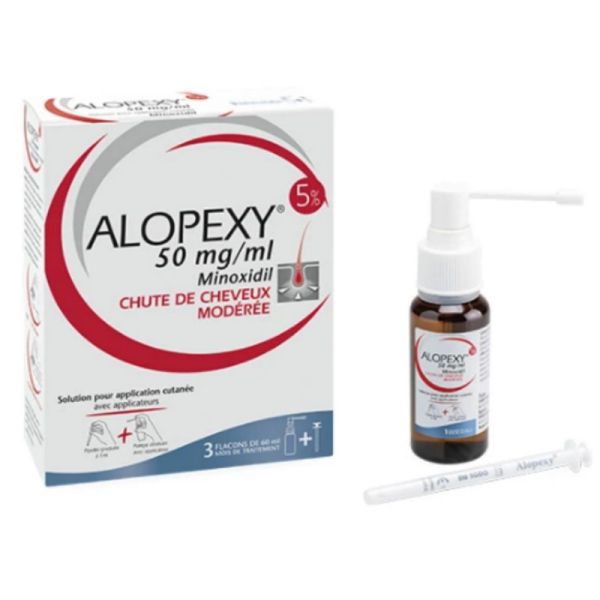 Alopexy 5 % Minoxidil chute de cheveux homme 3 x 60ml