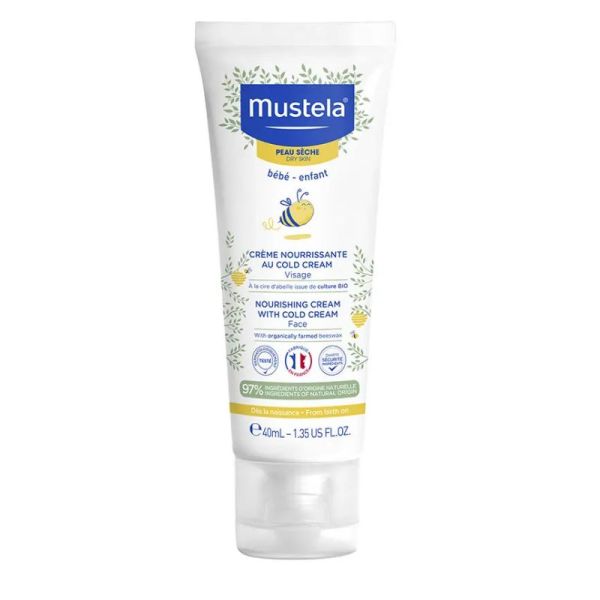 Mustela crème nourrissante au Cold Cream à la cire d'abeille BIO 40ml